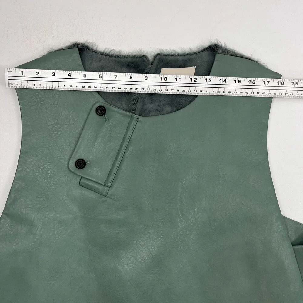 Pet-tree-kor Plank Root Vest Sage‎ Green Mens 48 (Large) Cybercore Urban Modern